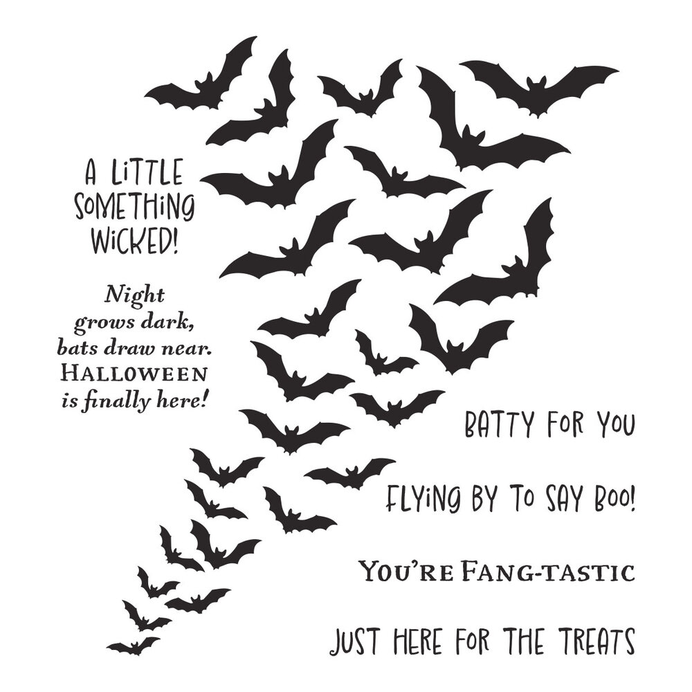 Spellbinders Midnight Mischief Press & Foil Plates Winged Shadows (BP-385)