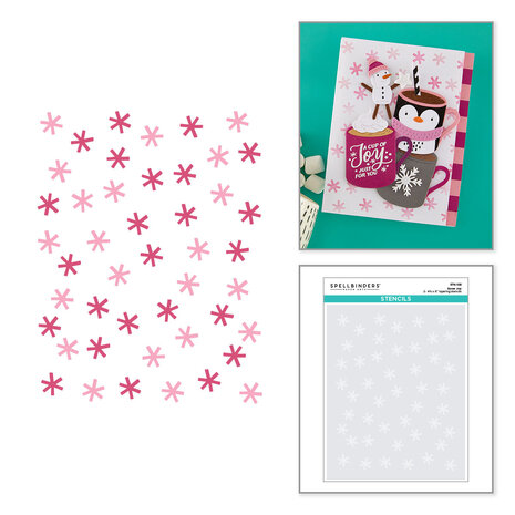 Spellbinders Mugs & Kisses Stencil Snow Joy (STN-109) Spellbinders Mugs & Kisses Stencil Snow Joy (STN-109)