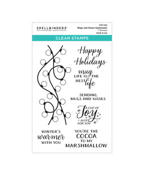 Spellbinders Mugs & Kisses Clear Stamp Set Mugs and Kisses Sentiments (STP-260)
