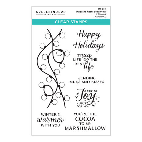 Spellbinders Mugs & Kisses Clear Stamp Set Mugs and Kisses Sentiments (STP-260) Spellbinders Mugs & Kisses Clear Stamp Set Mugs and Kisses Sentiments (STP-260)