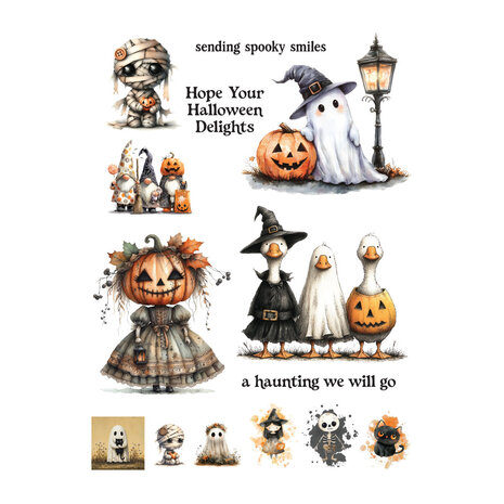 Spellbinders Simply Halloween Rub-On Sheets Tricks & Treats (SCSR-015) Spellbinders Simply Halloween Rub-On Sheets Tricks & Treats (SCSR-015)
