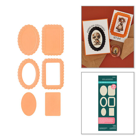 Spellbinders Simply Halloween 3D Emboss & Cut Folder Scalloped Frames (E3D-180) Spellbinders Simply Halloween 3D Emboss & Cut Folder Scalloped Frames (E3D-180)