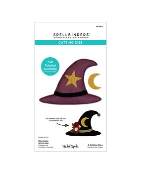 Spellbinders Halloween Felt Stitch & Create Felt Etched Dies Charming Witch Hat by Nichol Spohr (S4-1564)