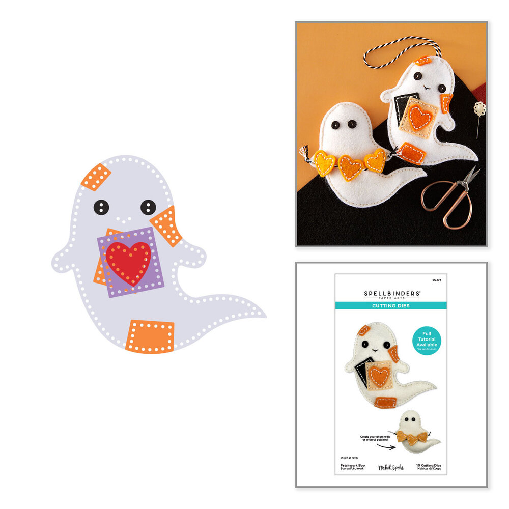 Spellbinders Halloween Felt Stitch & Create Felt Etched Dies Patchwork Boo by Nichol Spohr (S5-773) Spellbinders Halloween Felt Stitch & Create Felt Etched Dies Patchwork Boo by Nichol Spohr (S5-773)