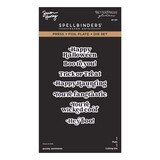 Spellbinders Halloween Hugs Press + Foil Plate & Die Set Spooky Sentiments by Simon Hurley (BP-387)