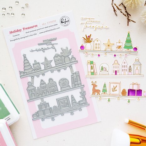 Pinkfresh Studio Season of Wonder Press Plate Holiday Treasures by Inna Moreva (333026) Pinkfresh Studio Season of Wonder Press Plate Holiday Treasures by Inna Moreva (333026)