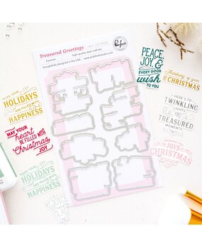 Pinkfresh Studio Season of Wonder Die Treasured Greetings by Inna Moreva (337826)