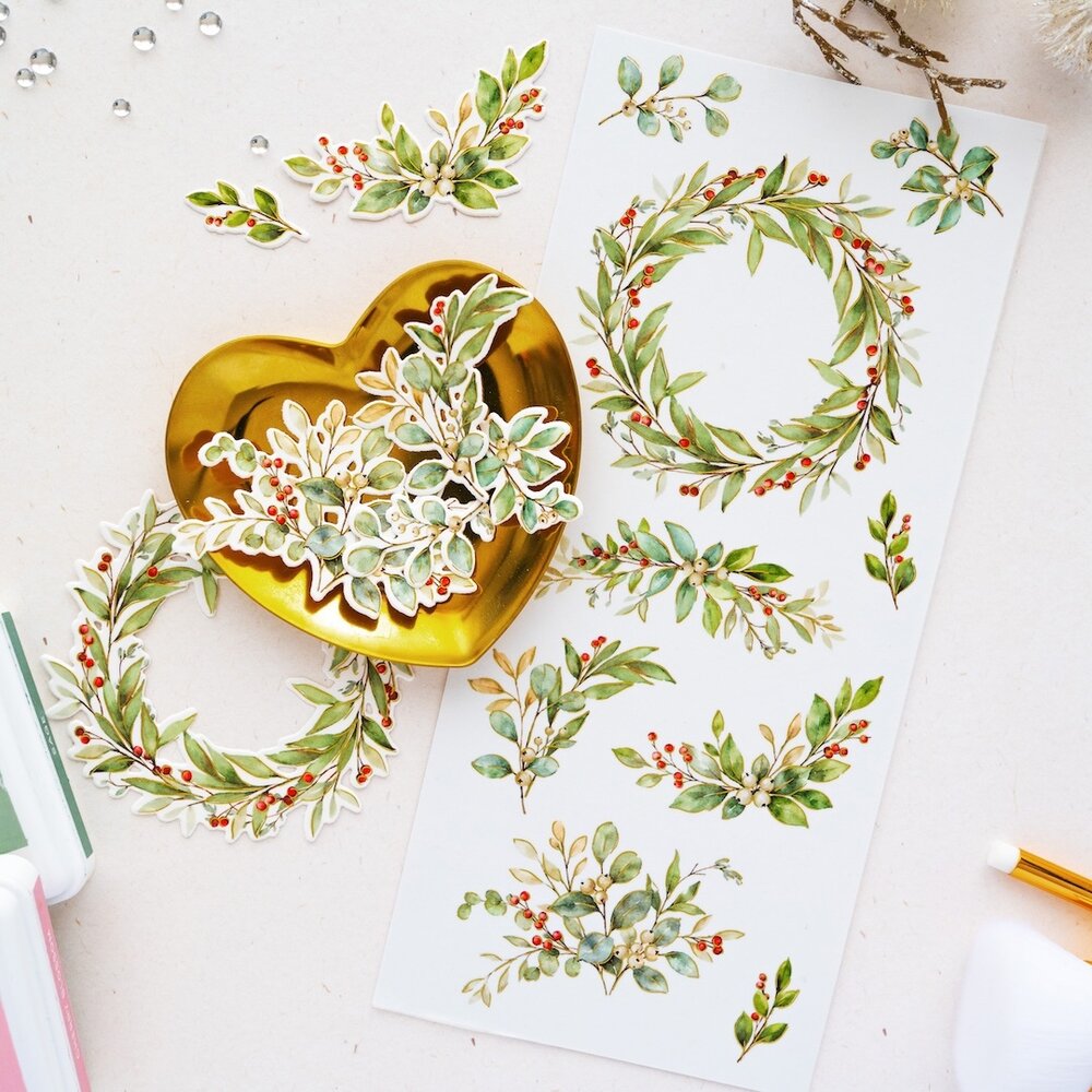 Pinkfresh Studio Season of Wonder Washi Tape Seasonal Sprigs by Dawn Woleslagle (331626)