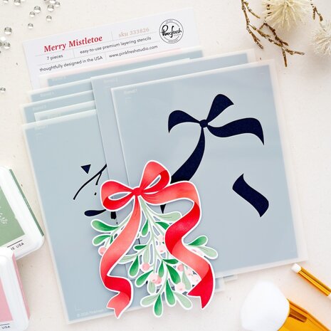 Pinkfresh Studio Season of Wonder Stencil Merry Mistletoe by Inna Moreva (333826) Pinkfresh Studio Season of Wonder Stencil Merry Mistletoe by Inna Moreva (333826)
