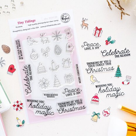 Pinkfresh Studio Season of Wonder Stamp Tiny Tidings by Inna Moreva (333126) Pinkfresh Studio Season of Wonder Stamp Tiny Tidings by Inna Moreva (333126)