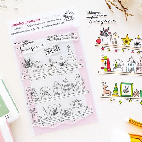 Pinkfresh Studio Season of Wonder Stamp Holiday Treasures by Inna Moreva (332726)