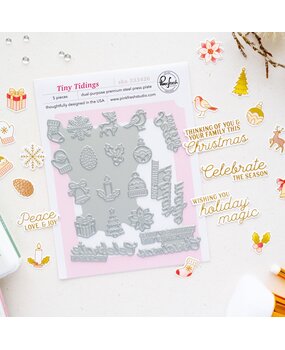 Pinkfresh Studio Season of Wonder Press Plate Tiny Tidings by Inna Moreva (333426)