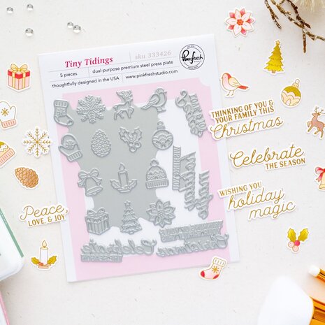 Pinkfresh Studio Season of Wonder Press Plate Tiny Tidings by Inna Moreva (333426) Pinkfresh Studio Season of Wonder Press Plate Tiny Tidings by Inna Moreva (333426)