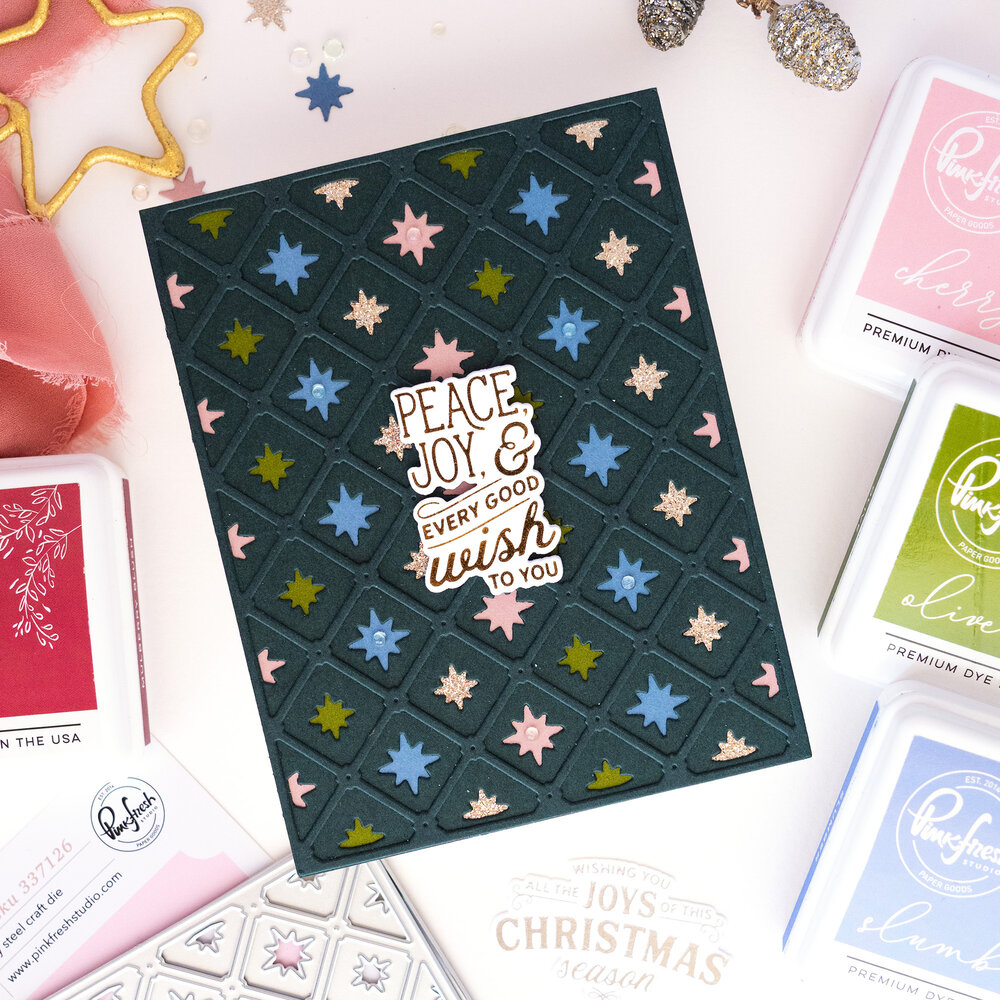 Pinkfresh Studio Season of Wonder Die Treasured Greetings by Inna Moreva (337826)
