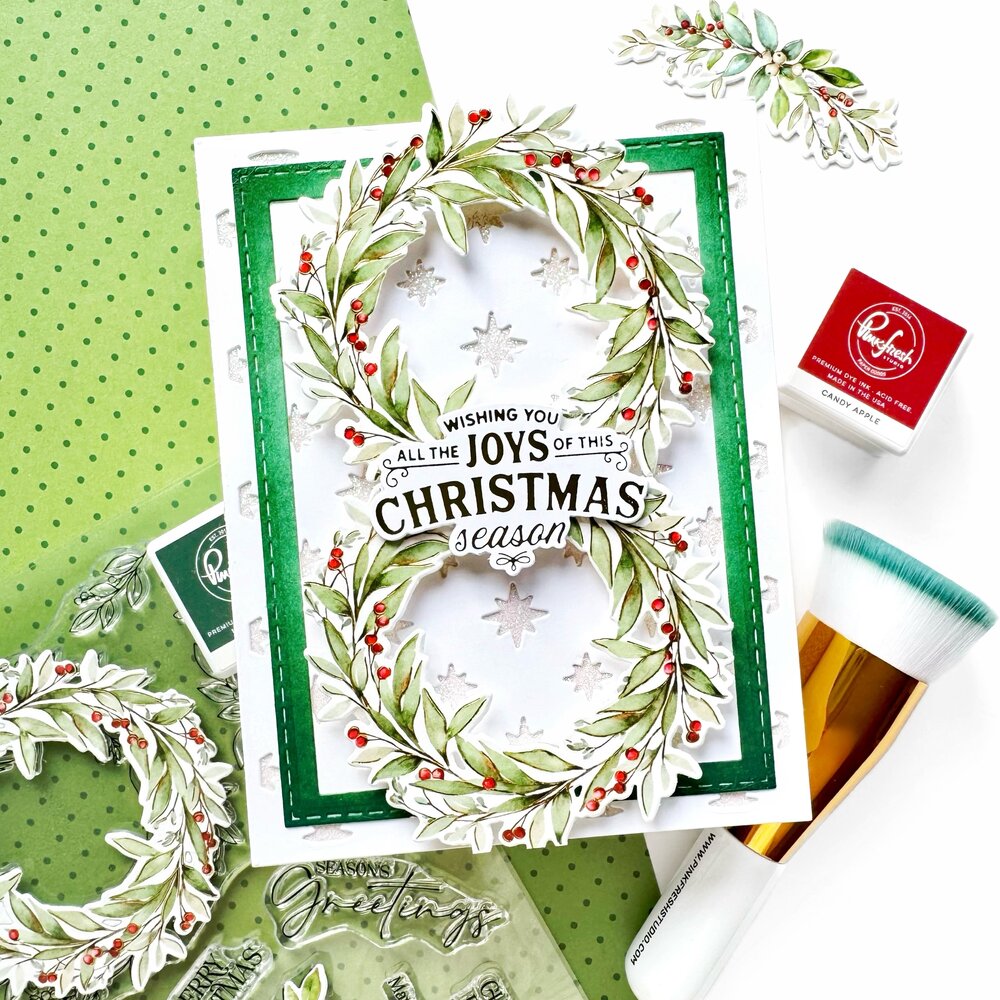 Pinkfresh Studio Season of Wonder Die Treasured Greetings by Inna Moreva (337826)