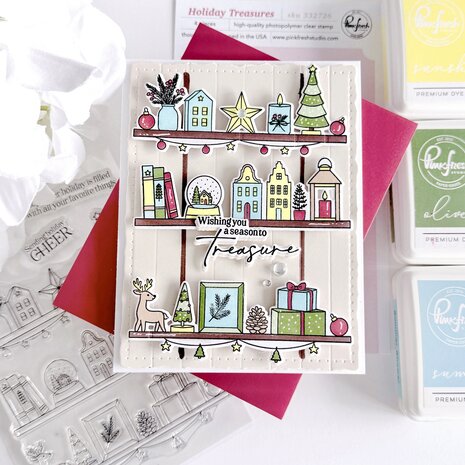 Pinkfresh Studio Season of Wonder Stencil Holiday Treasures by Inna Moreva (332926)