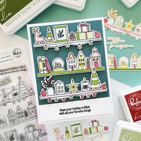 Pinkfresh Studio Season of Wonder Stencil Holiday Treasures by Inna Moreva (332926)