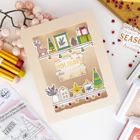Pinkfresh Studio Season of Wonder Stencil Holiday Treasures by Inna Moreva (332926)