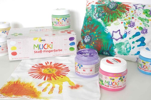 Kreul MUCKI Finger Paint for Fabrics 150 ml (6pcs) (28420) Kreul MUCKI Finger Paint for Fabrics 150 ml (6pcs) (28420)