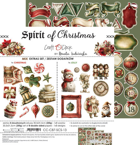 Craft O'Clock Spirit Of Christmas Extras Set Mix by Renata Ludwinska (CC-C87-SCS-13)