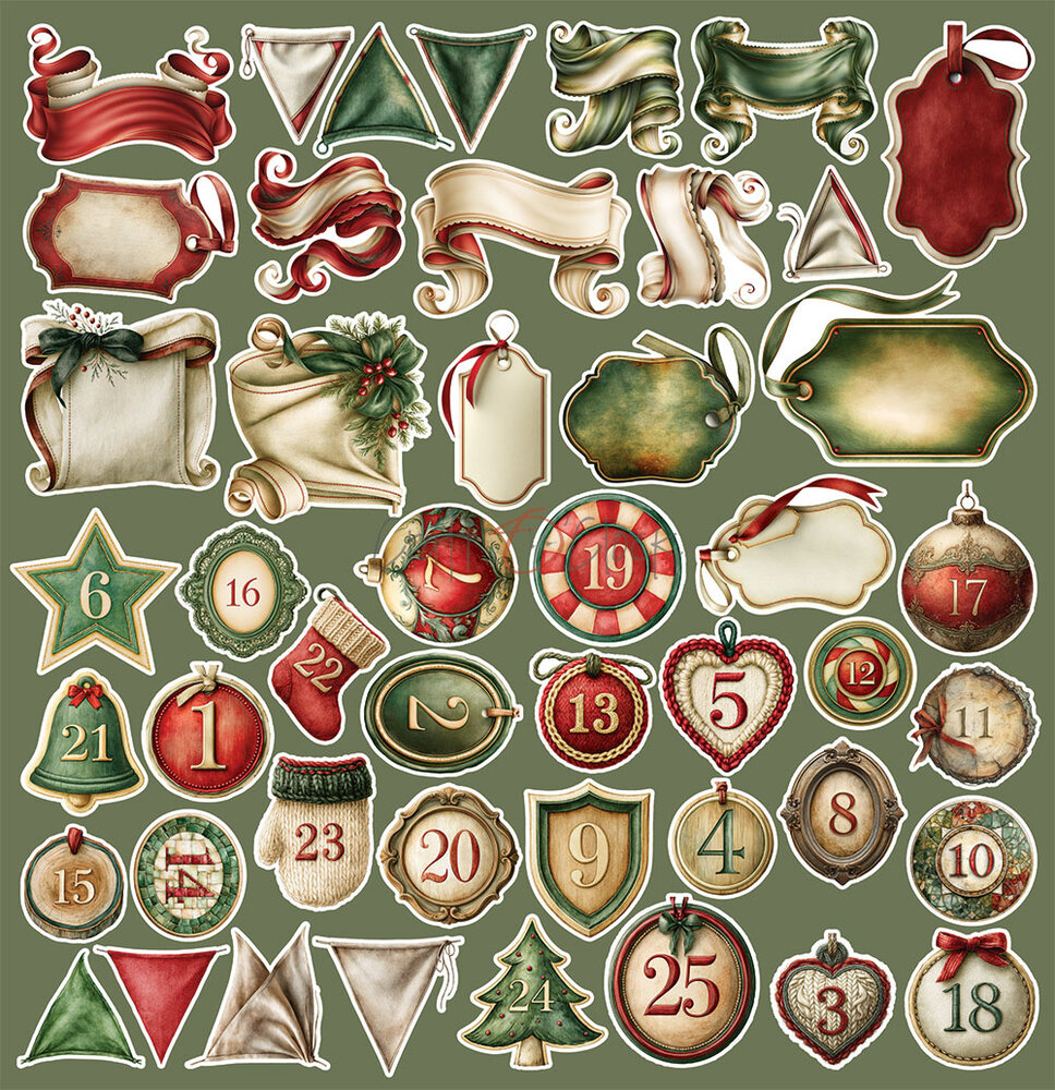 Craft O'Clock Spirit Of Christmas Extras Set Mix by Renata Ludwinska (CC-C87-SCS-13)
