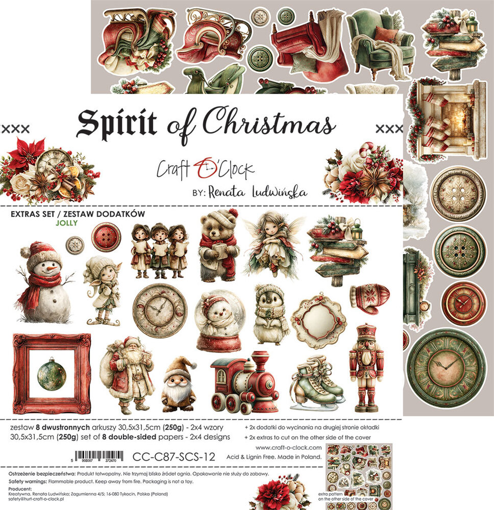 Craft O'Clock Spirit Of Christmas Extras Set Mix by Renata Ludwinska (CC-C87-SCS-13)