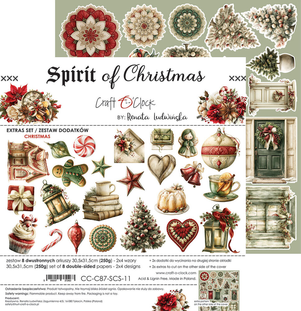 Craft O'Clock Spirit Of Christmas Extras Set Christmas by Renata Ludwinska (CC-C87-SCS-11) Craft O'Clock Spirit Of Christmas Extras Set Christmas by Renata Ludwinska (CC-C87-SCS-11)