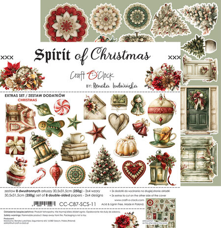 Craft O'Clock Spirit Of Christmas Extras Set Christmas by Renata Ludwinska (CC-C87-SCS-11) Craft O'Clock Spirit Of Christmas Extras Set Christmas by Renata Ludwinska (CC-C87-SCS-11)