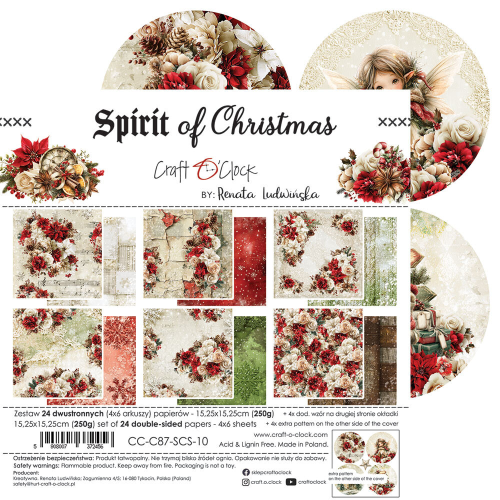 Craft O'Clock Spirit Of Christmas 6x6 Inch Paper Set by Renata Ludwinska (CC-C87-SCS-10) Craft O'Clock Spirit Of Christmas 6x6 Inch Paper Set by Renata Ludwinska (CC-C87-SCS-10)