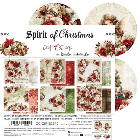 Craft O'Clock Spirit Of Christmas 6x6 Inch Paper Set by Renata Ludwinska (CC-C87-SCS-10) Craft O'Clock Spirit Of Christmas 6x6 Inch Paper Set by Renata Ludwinska (CC-C87-SCS-10)