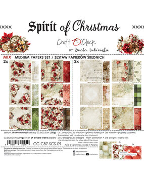 Craft O'Clock Spirit Of Christmas 8x8 Inch Mix Paper Set by Renata Ludwinska (CC-C87-SCS-09)