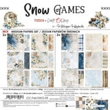 Craft O'Clock Snow Games 8x8 Inch Mix Paper Set by Katarzyna Kedzierska (CC-F44-SWG-09)