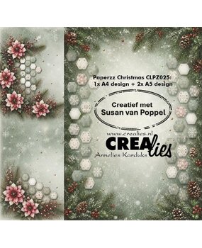 Crealies Paperzz Designpapier Christmas A (8pcs) by Susan van Poppel (CLPZ025)