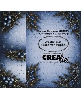Crealies Paperzz Designpapier Christmas C (8pcs) by Susan van Poppel (CLPZ027)