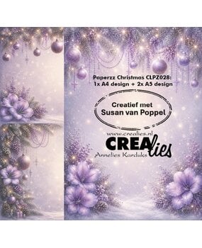 Crealies Paperzz Design Paper Christmas D (8pcs) by Susan van Poppel (CLPZ028)