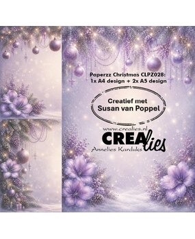 Crealies Paperzz Designpapier Christmas D (8pcs) by Susan van Poppel (CLPZ028)