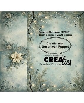 Crealies Paperzz Design Paper Christmas G (8pcs) by Susan van Poppel (CLPZ031)