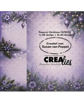 Crealies Paperzz Designpapier Christmas H (8pcs) by Susan van Poppel (CLPZ032)