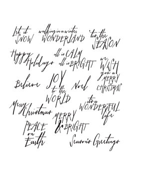 Stampers Anonymous Mini Handwritten Holidays Tim Holtz Cling Stamps (CMS211)