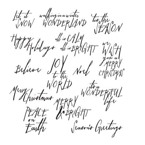 Stampers Anonymous Mini Handwritten Holidays Tim Holtz Cling Stamps (CMS211) Stampers Anonymous Mini Handwritten Holidays Tim Holtz Cling Stamps (CMS211)