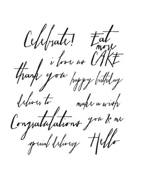 Stampers Anonymous Handwritten Sentiments Tim Holtz Cling Stamps (CMS219)