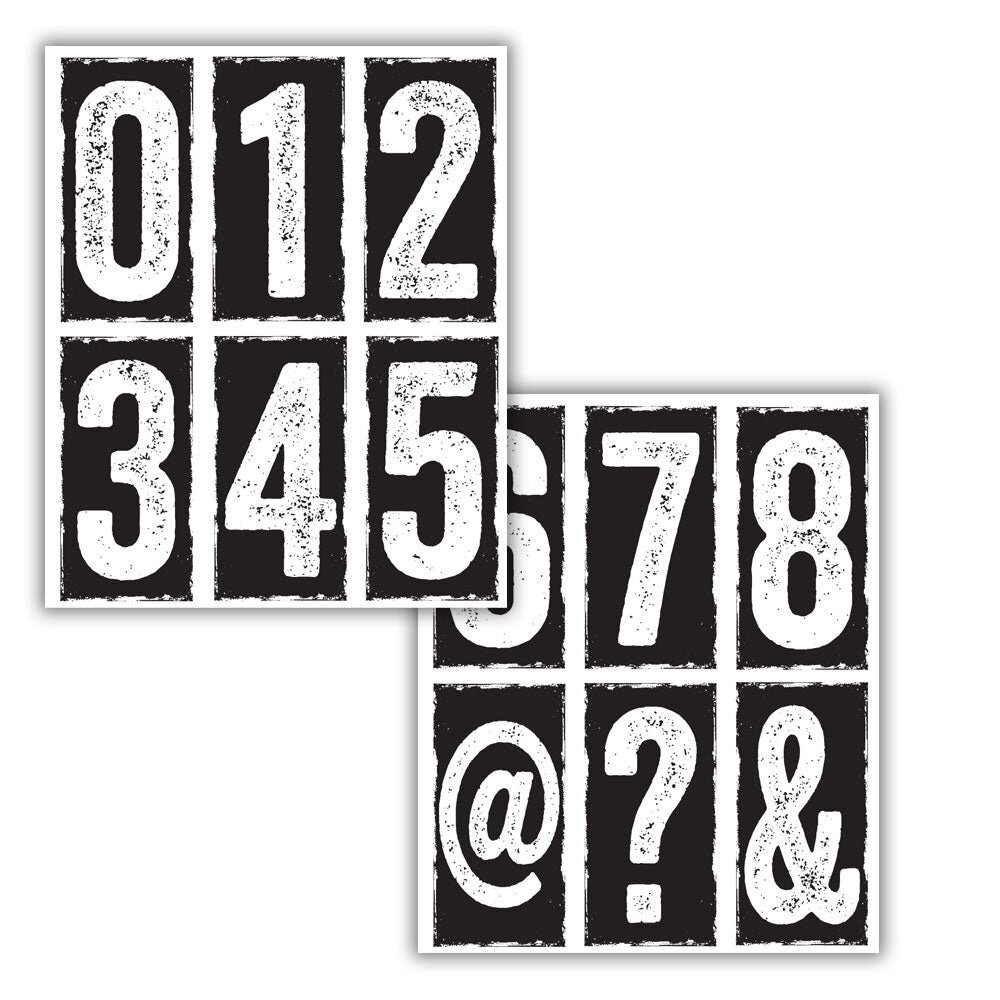 Stampers Anonymous Big Number Blocks Tim Holtz Cling Stamps (CMS223)