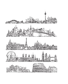 Stampers Anonymous Cityscapes Tim Holtz Cling Stamps (CMS224)
