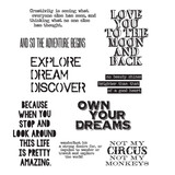 Stampers Anonymous Life Quotes Tim Holtz Cling Stamps (CMS227)