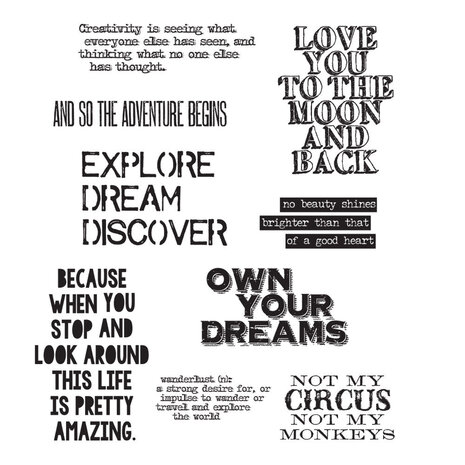 Stampers Anonymous Life Quotes Tim Holtz Cling Stamps (CMS227) Stampers Anonymous Life Quotes Tim Holtz Cling Stamps (CMS227)