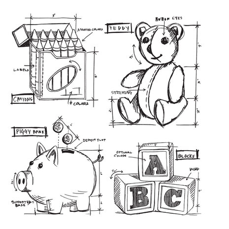 Stampers Anonymous Childhood Blueprint Tim Holtz Cling Stamps (CMS229) Stampers Anonymous Childhood Blueprint Tim Holtz Cling Stamps (CMS229)