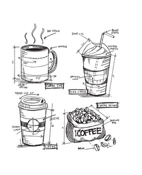 Stampers Anonymous Fresh Brewed Blueprint Tim Holtz Cling Stamps (CMS232)