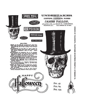 Stampers Anonymous Undertaker Tim Holtz Cling Stamps (CMS240)