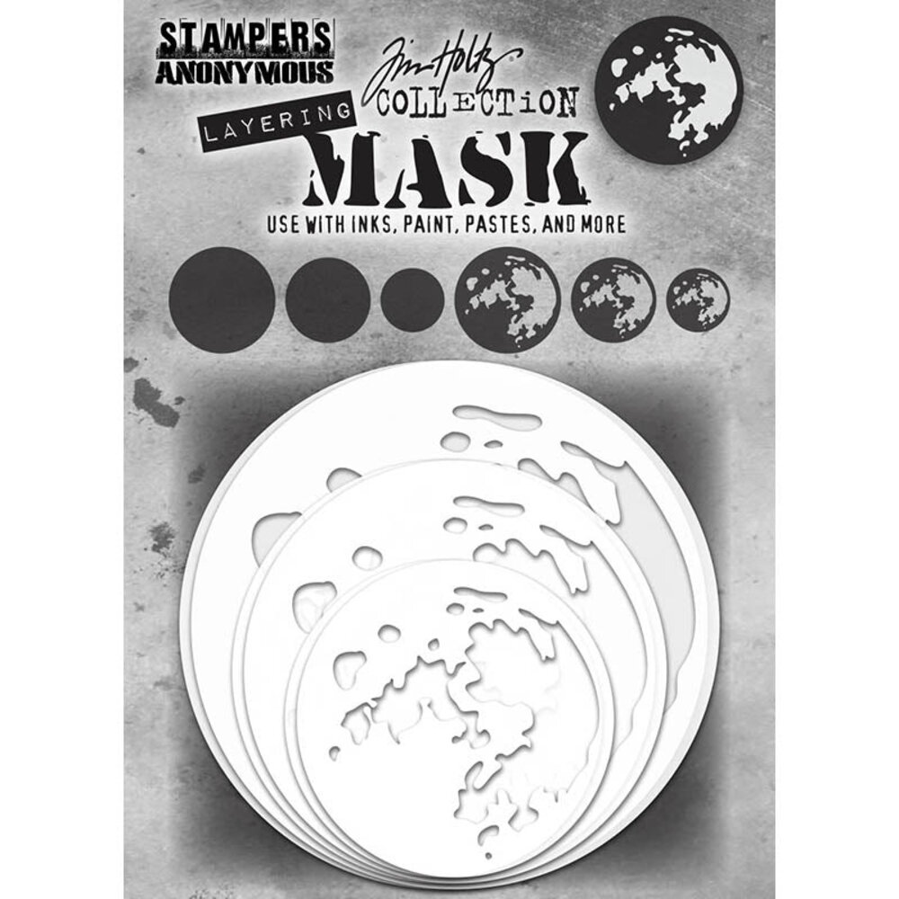 Stampers Anonymous Moon Tim Holtz Layering Stencil (6pcs) (THMSK01) Stampers Anonymous Moon Tim Holtz Layering Stencil (6pcs) (THMSK01)