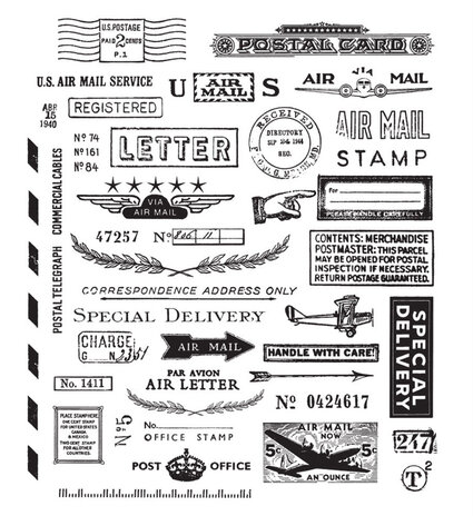 Stampers Anonymous Correspondence Tim Holtz Cling Stamps (CMS225) Stampers Anonymous Correspondence Tim Holtz Cling Stamps (CMS225)